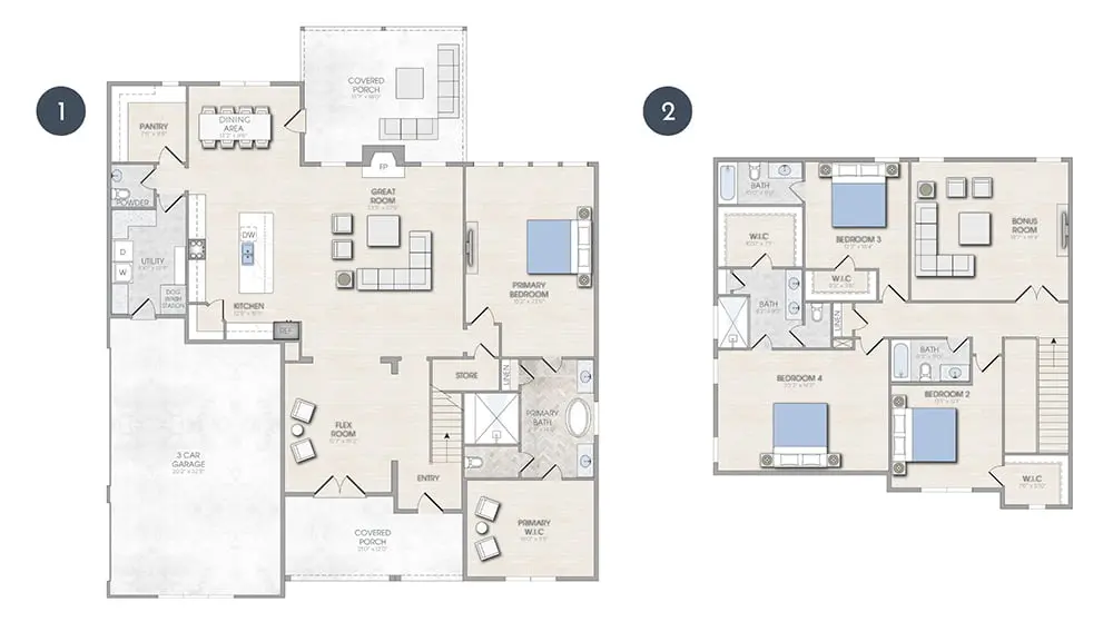 The MADISON floor plan | Locke and Headley Homes | Estates of Carters Station